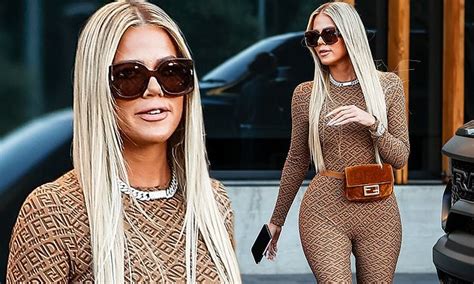 Khloe Kardashian steps out in a Fendi x SKIMS catsuit on first 